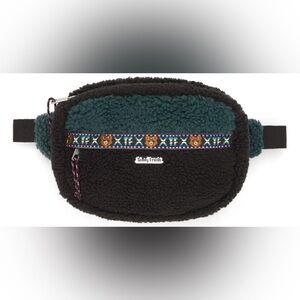 Teddy Fresh Forest Green/ Black Sherpa Bum Bag